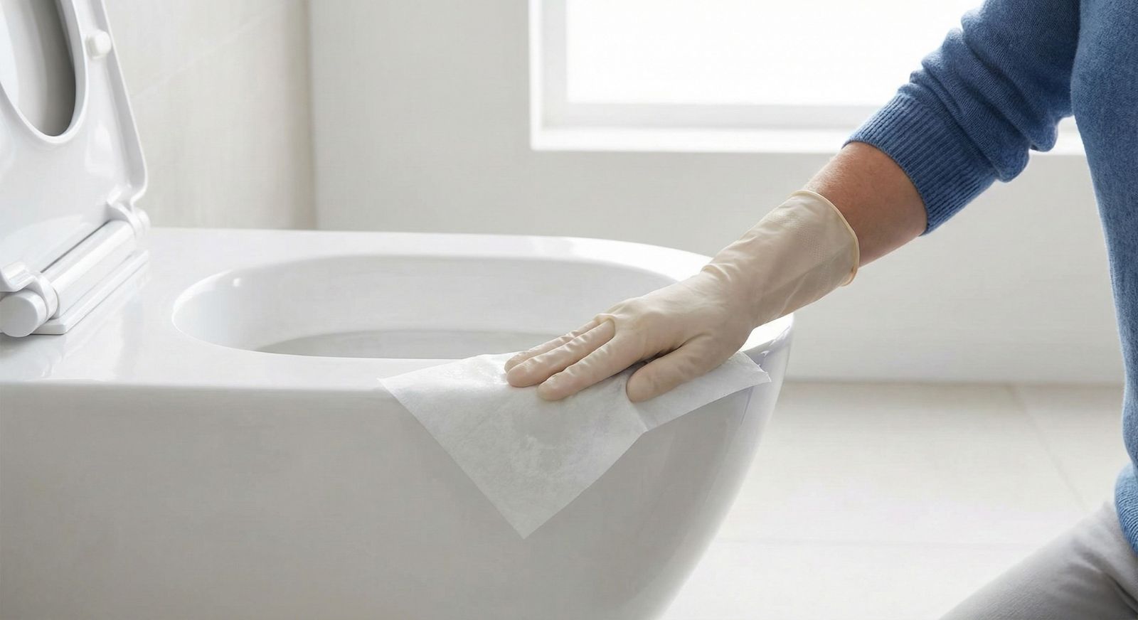 掃除が楽なフチレス形状のトイレ