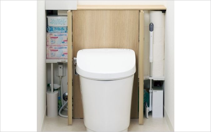 トイレ小物を隠す「すっきり収納」