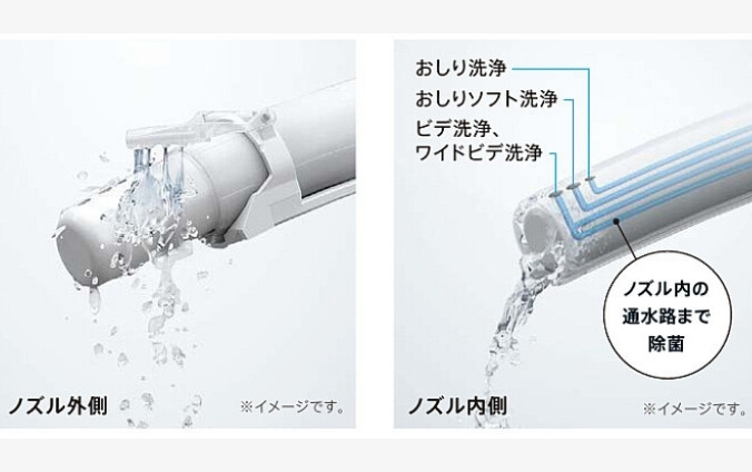 自動で除菌「ノズルきれい」