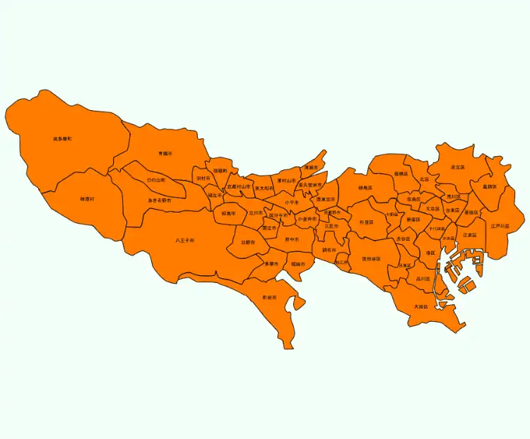 東京対応エリアマップ